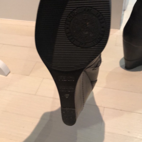 Fendi leather tall wedge boots 7 - Picture 9 of 12